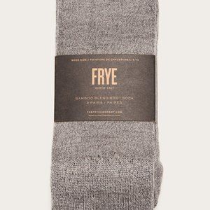 **NEW** Frye Boot Socks Black/Gray 2 Pair Size 5-10